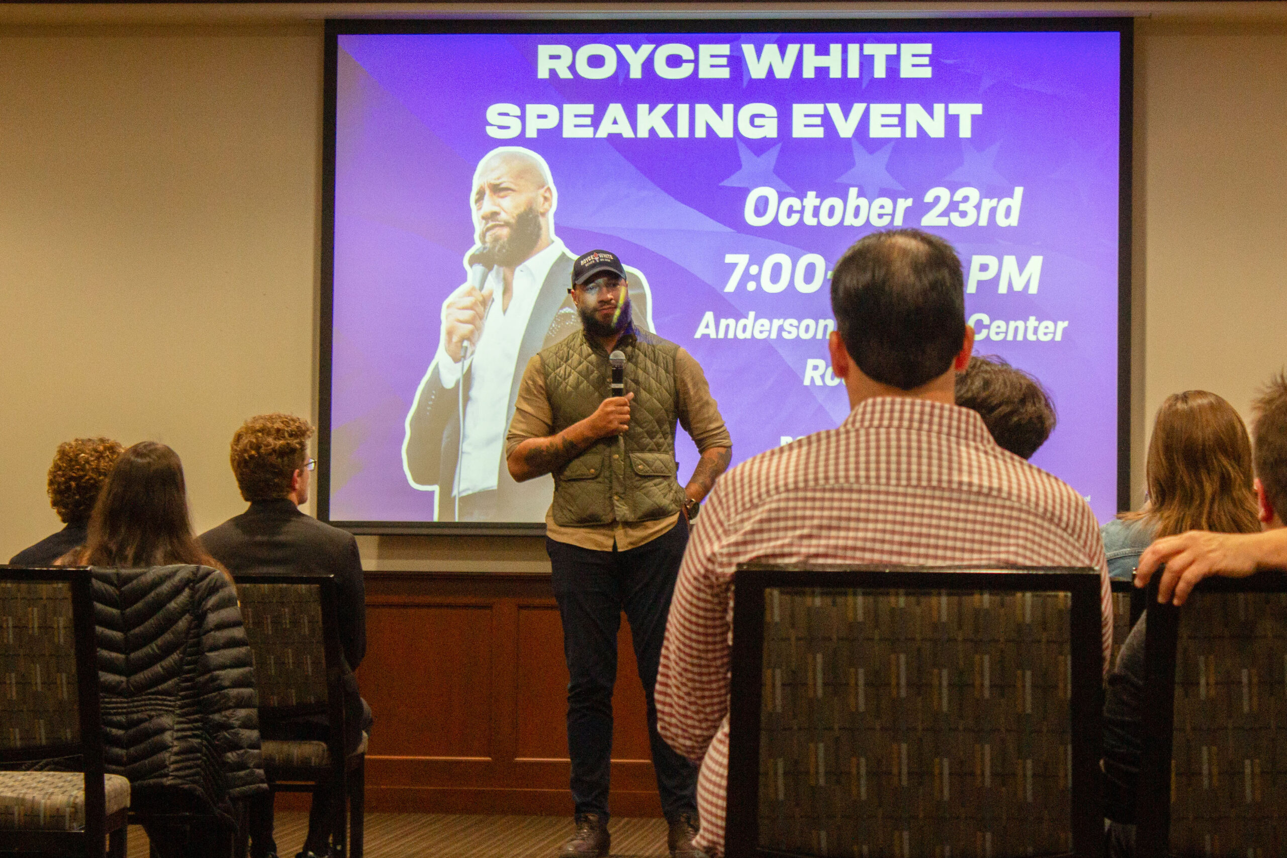 US Senate candidate Royce White visits St. Thomas