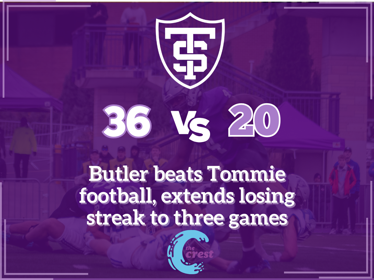 Butler beats Tommie football 36-20, extends losing streak to three games