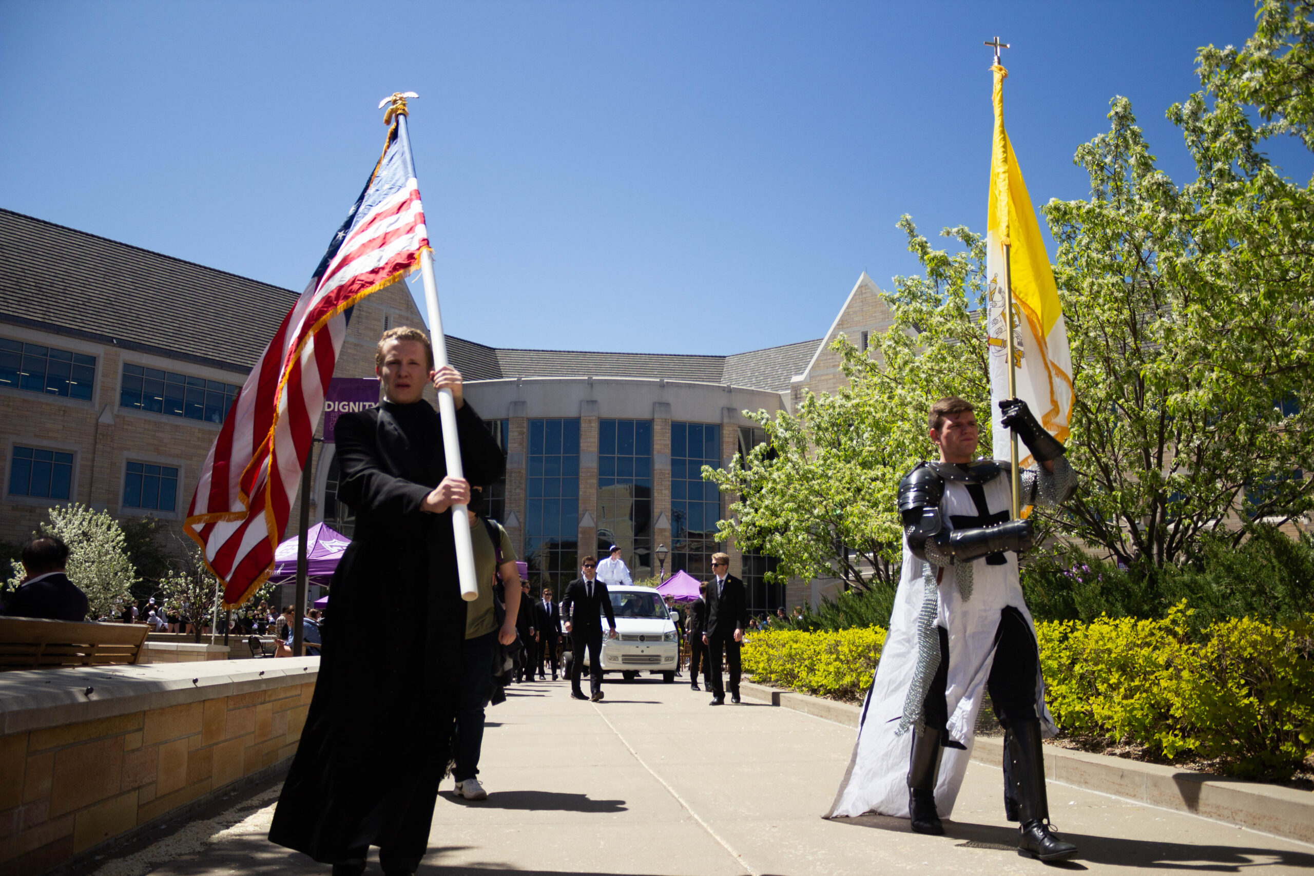 St. Thomas students gather to celebrate election of new pope