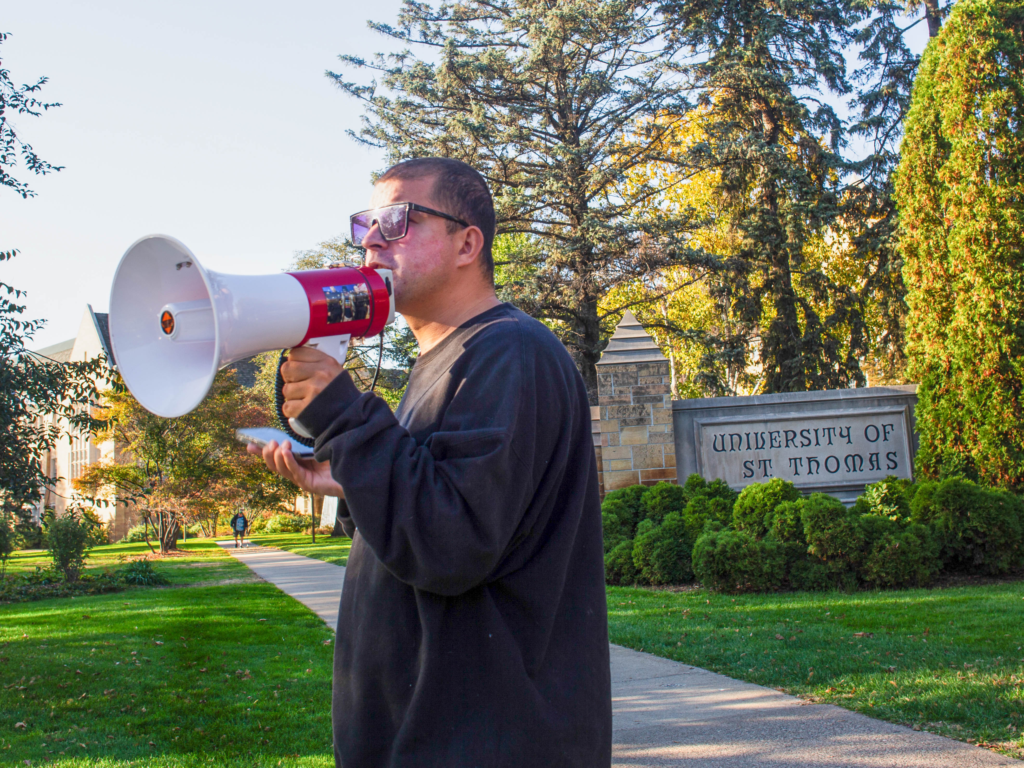 Protest held at St. Thomas campus in response to viral video at Turning Point USA event